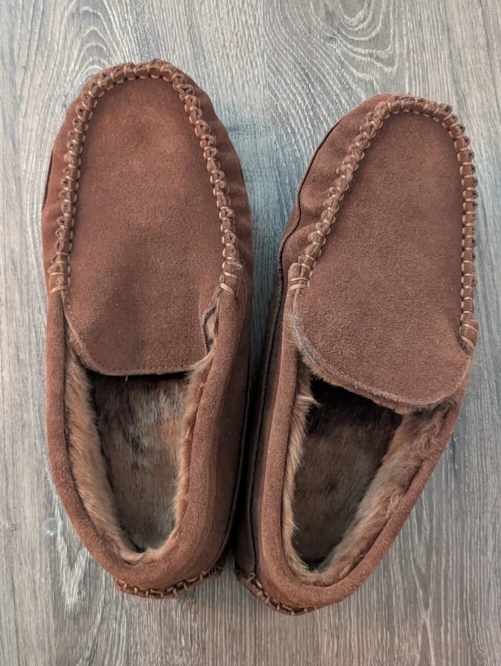 1901 Mens Faux Fur Lined Loafer Slippers NWOT Size 12